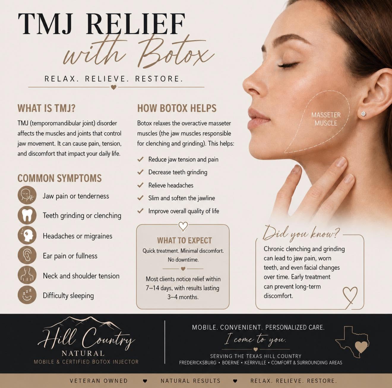 TMJ relief with Botox — how it works, symptoms and what to expect